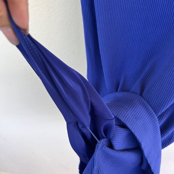 Guess Lana Ribbed-Knit Bodycon Dress MEDIUM BLUE Tanzanite Short Sleeve - Picture 13 of 15